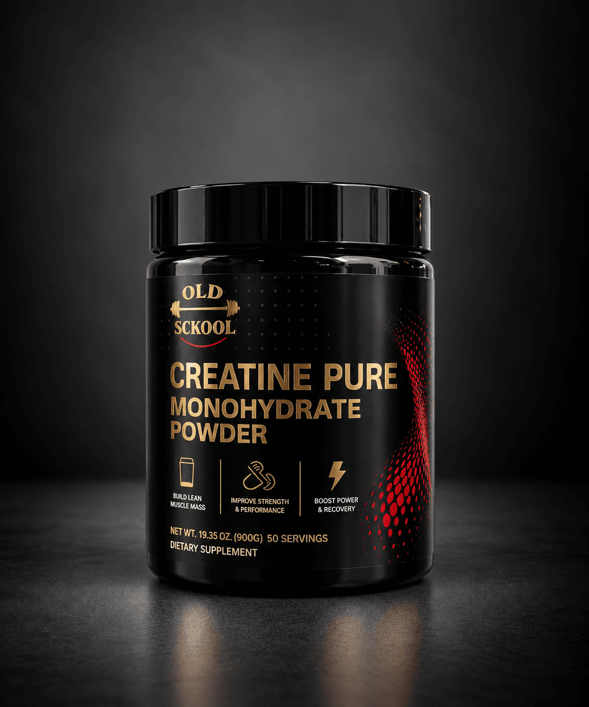 Old Sckool Creatine Pure Monohydrate Powder | 60 Servings