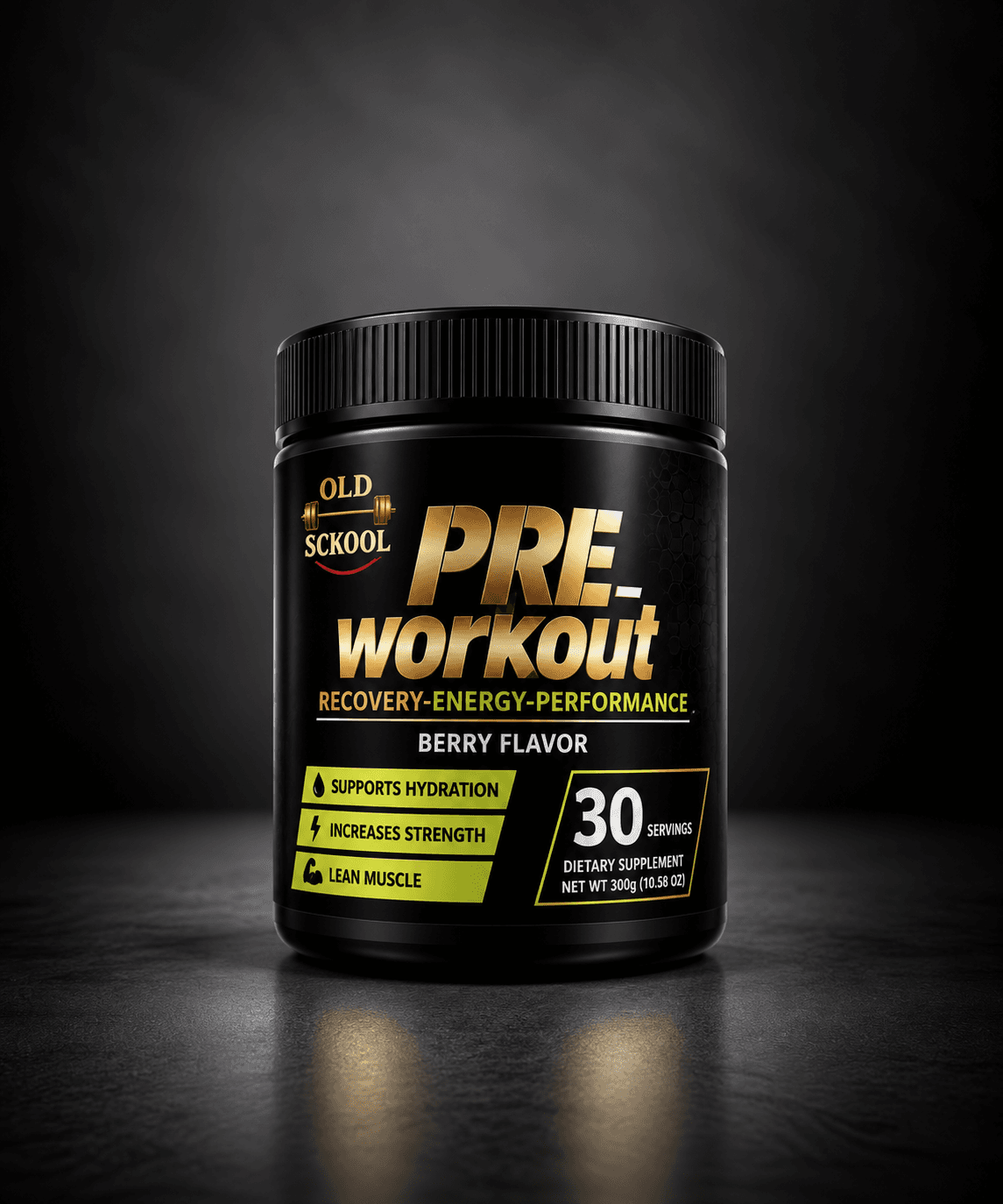 Old Sckool Pre-Workout Berry Flavor | 30 Servings