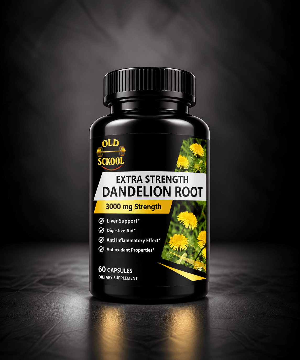 Old Sckool Extra Strength Dandelion Root | 60 Capsules